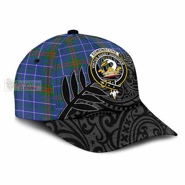 Edmonstone Tartan Classic Cap with New Zealand Silver Fern Half Style