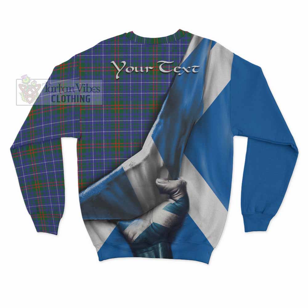 Tartan Vibes Clothing Edmonstone Tartan Sweatshirt with Family Crest Scotland Patriotic Style