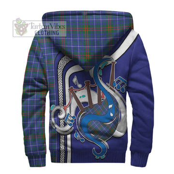 Edmonstone Tartan Sherpa Hoodie with Epic Bagpipe Style