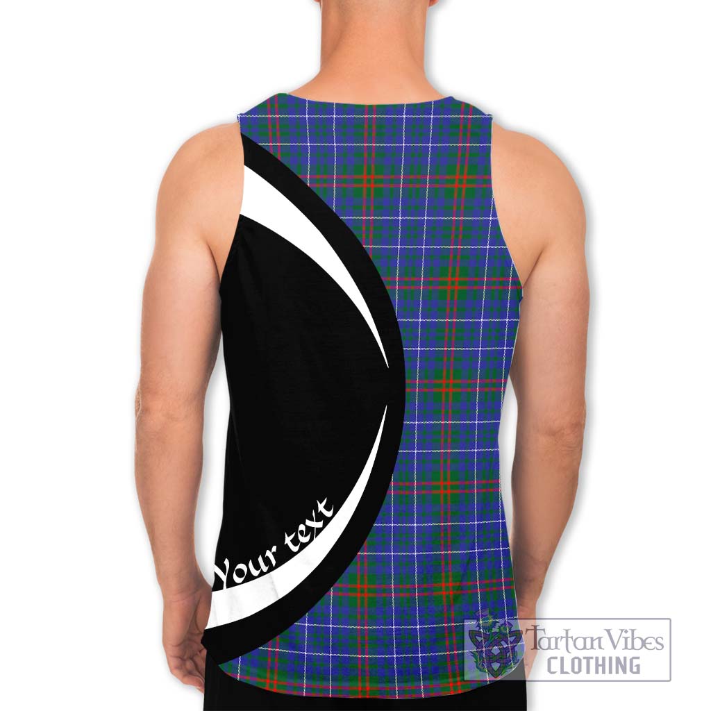 Edmonstone Tartan Men's Tank Top with Family Crest Circle Style - Tartan Vibes Clothing