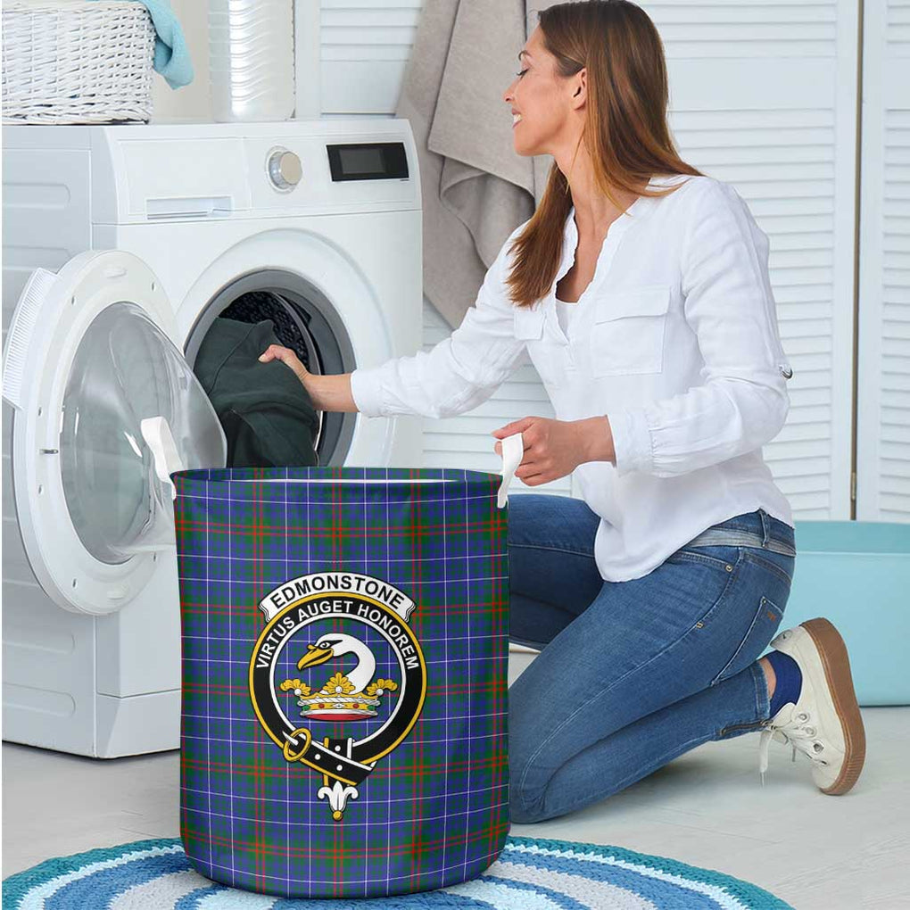 Edmonstone Tartan Laundry Basket with Family Crest - Tartanvibesclothing Shop