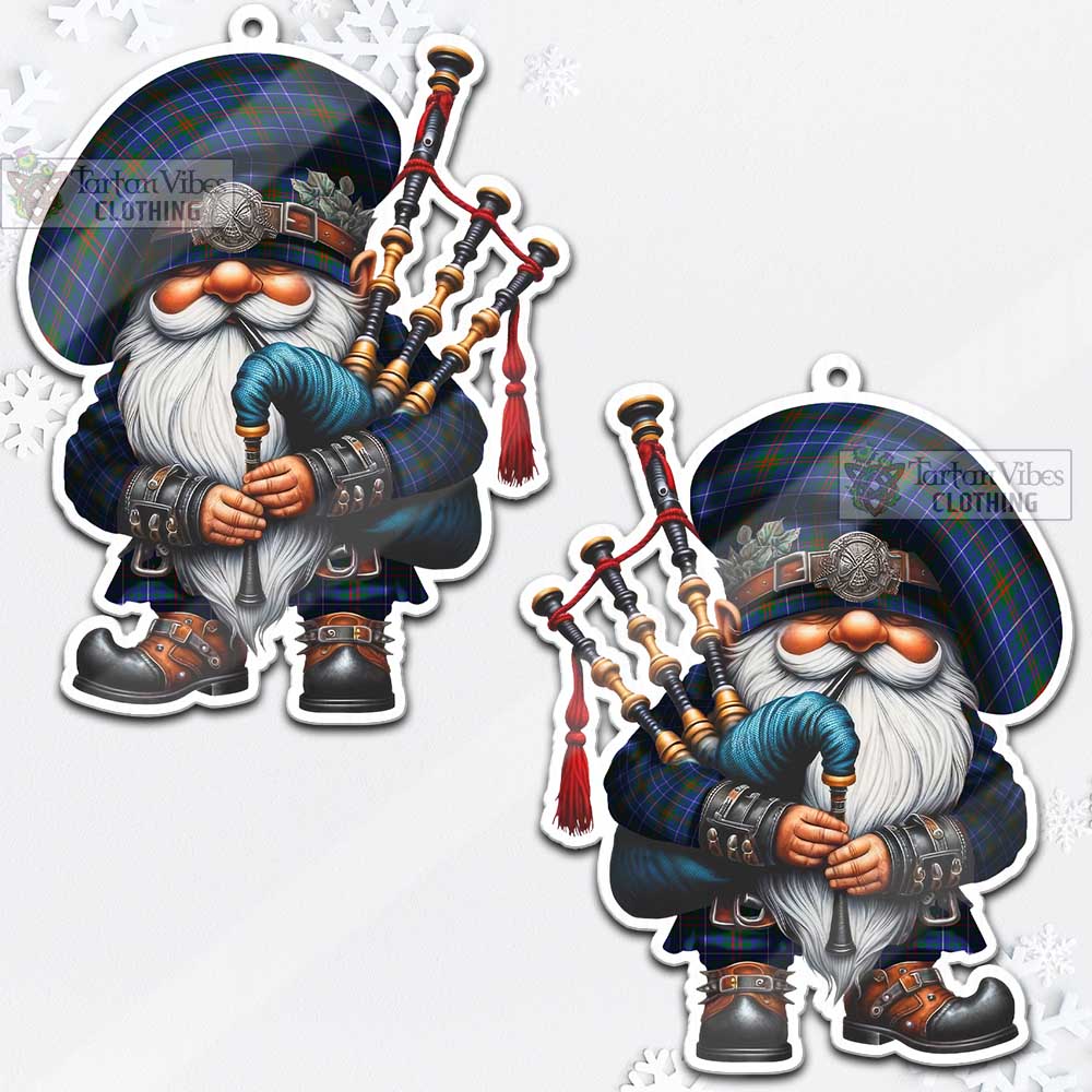 Tartan Vibes Clothing Edmonstone Tartan Badpiper Gnome Christmas Ornament