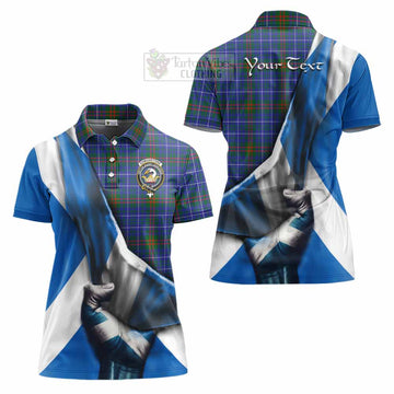 Edmonstone Tartan Women's Polo Shirt with Family Crest Scotland Patriotic Style