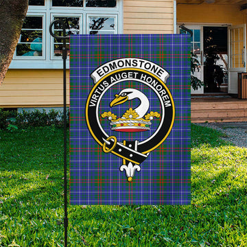 Edmonstone Tartan Flag with Family Crest