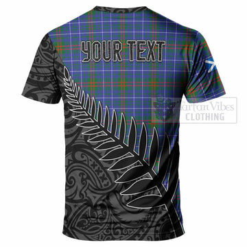 Edmonstone Crest Tartan T-Shirt with New Zealand Silver Fern Half Style