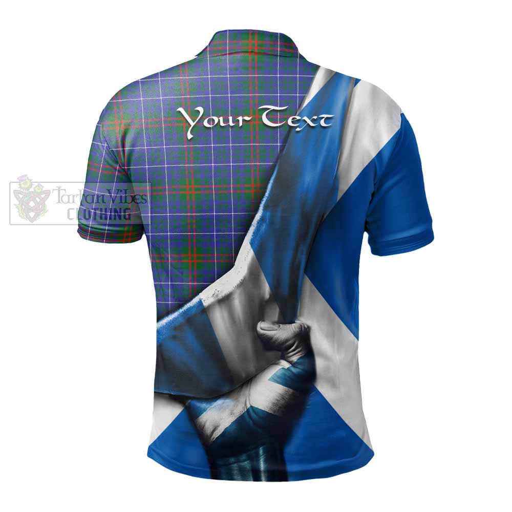 Tartan Vibes Clothing Edmonstone Tartan Polo Shirt with Family Crest Scotland Patriotic Style