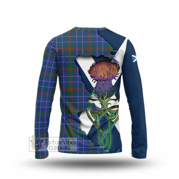 Edmonstone Tartan Family Crest Long Sleeve T-Shirt Scottish Thistle Celtic Inspired - Tartan Vibes Clothing