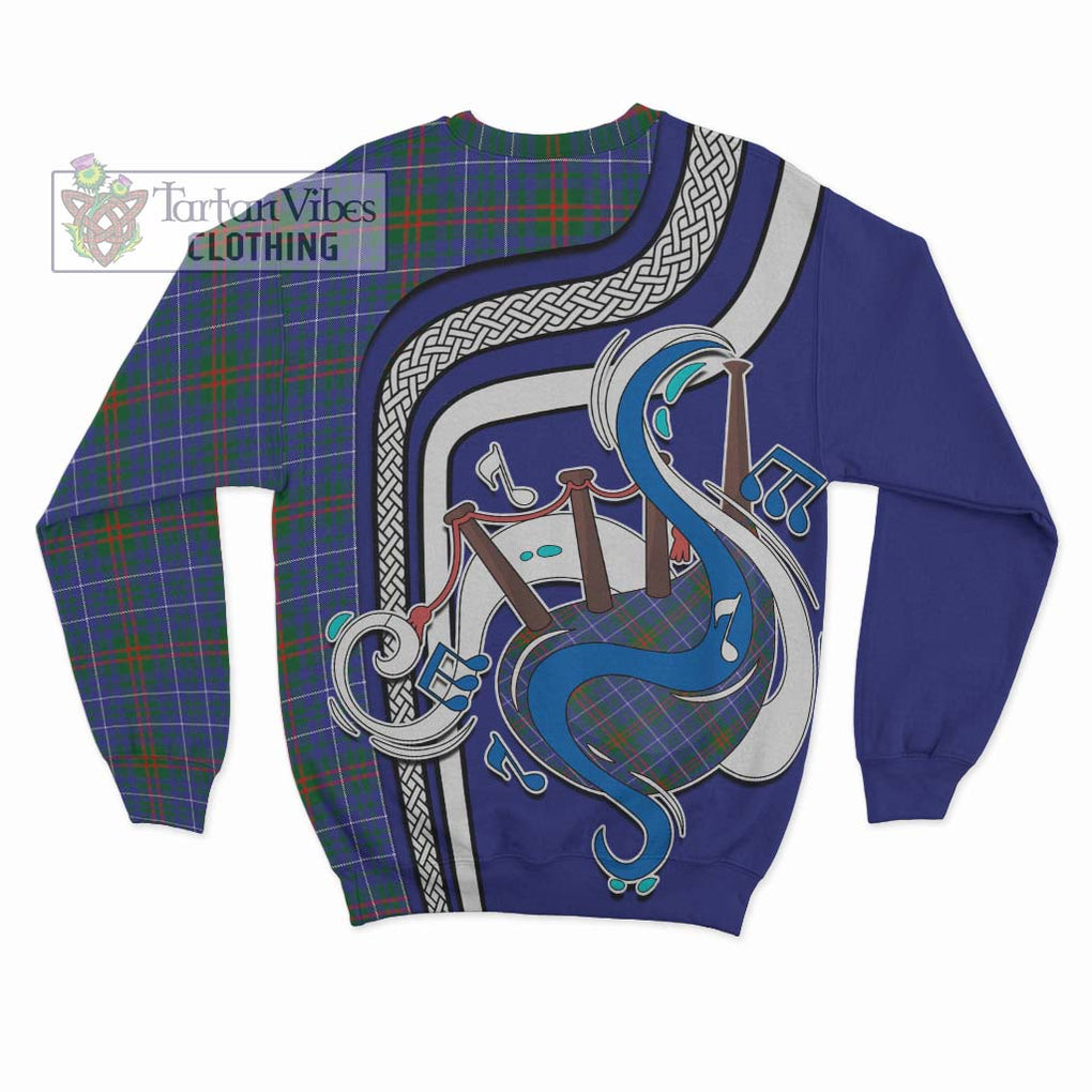 Edmonstone Tartan Sweatshirt with Epic Bagpipe Style - Tartanvibesclothing Shop