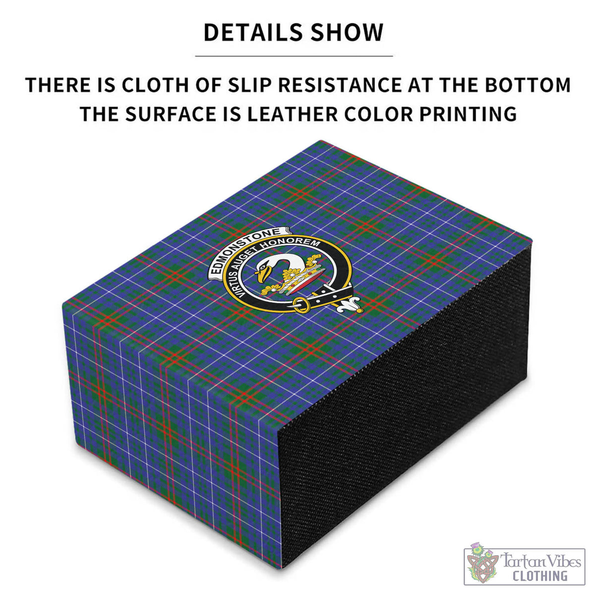 Edmonstone Tartan Pen Holder with Family Crest - Tartan Vibes Clothing