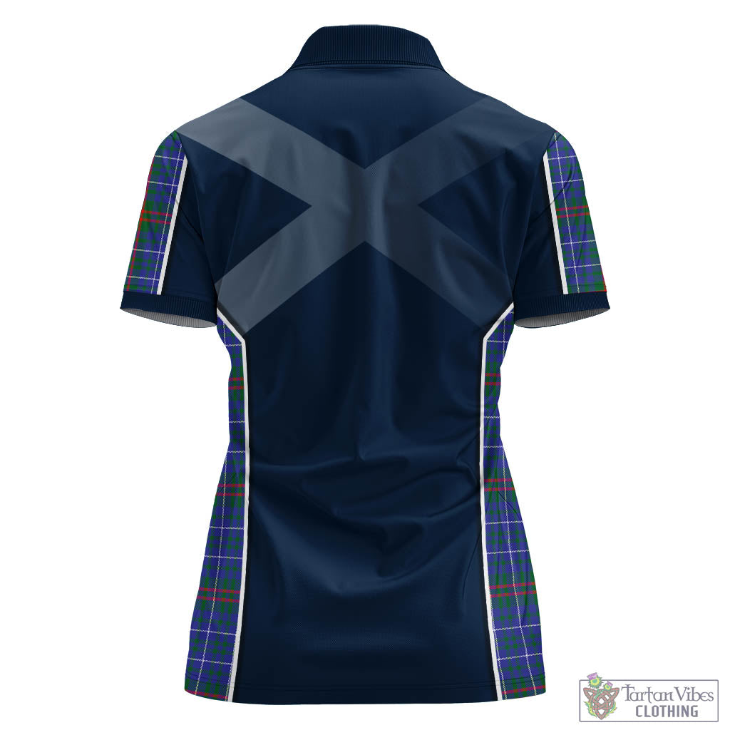 Tartan Vibes Clothing Edmonstone Tartan Women's Polo Shirt with Family Crest and Scottish Thistle Vibes Sport Style