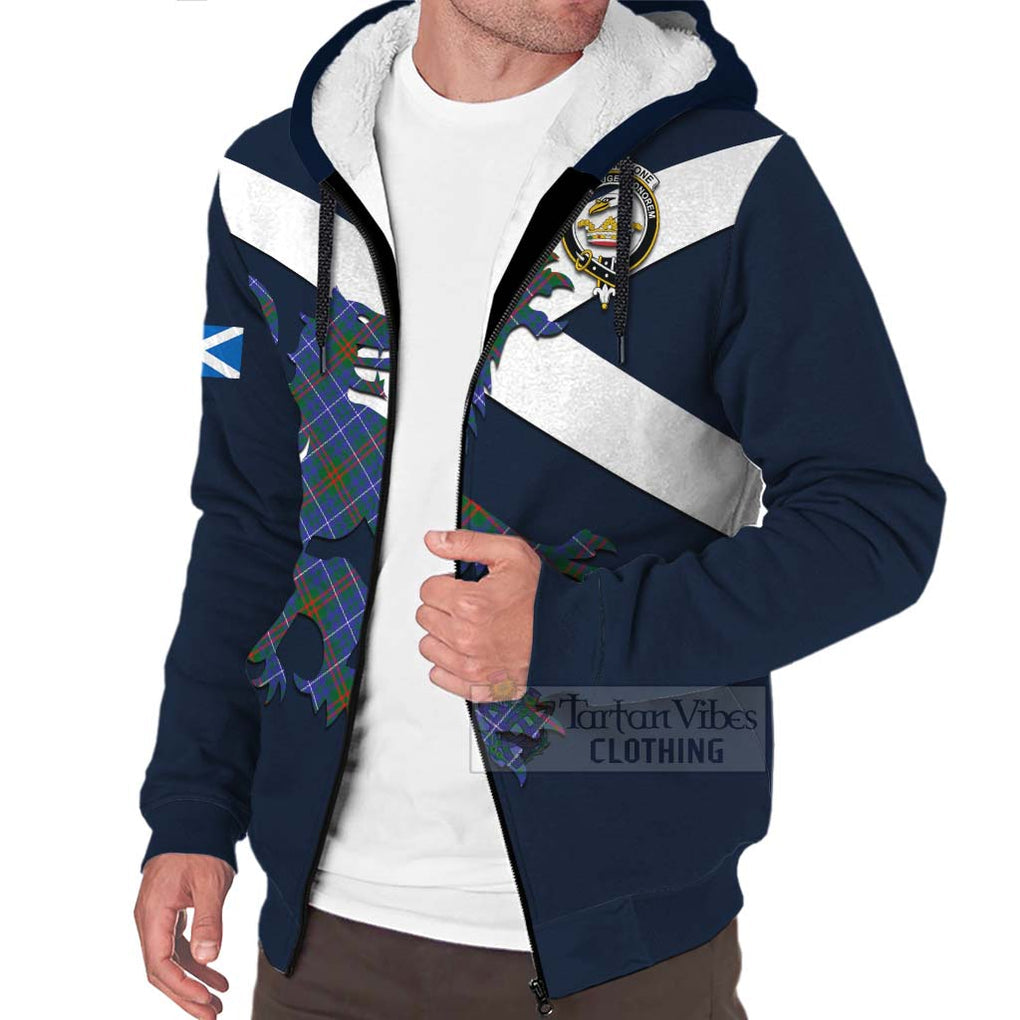 Tartan Vibes Clothing Edmonstone Tartan Lion Rampant Sherpa Hoodie – Proudly Display Your Heritage with Alba Gu Brath and Clan Name