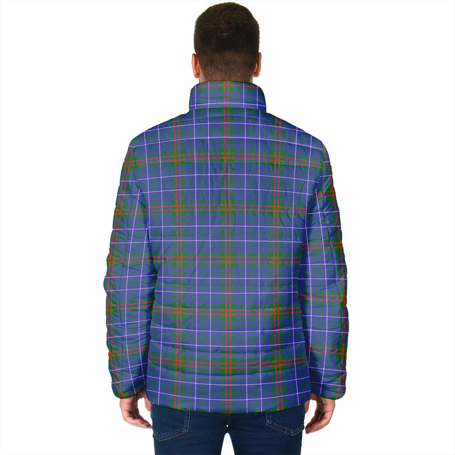 Edmonstone Tartan Padded Jacket with Family Crest - Tartan Vibes Clothing