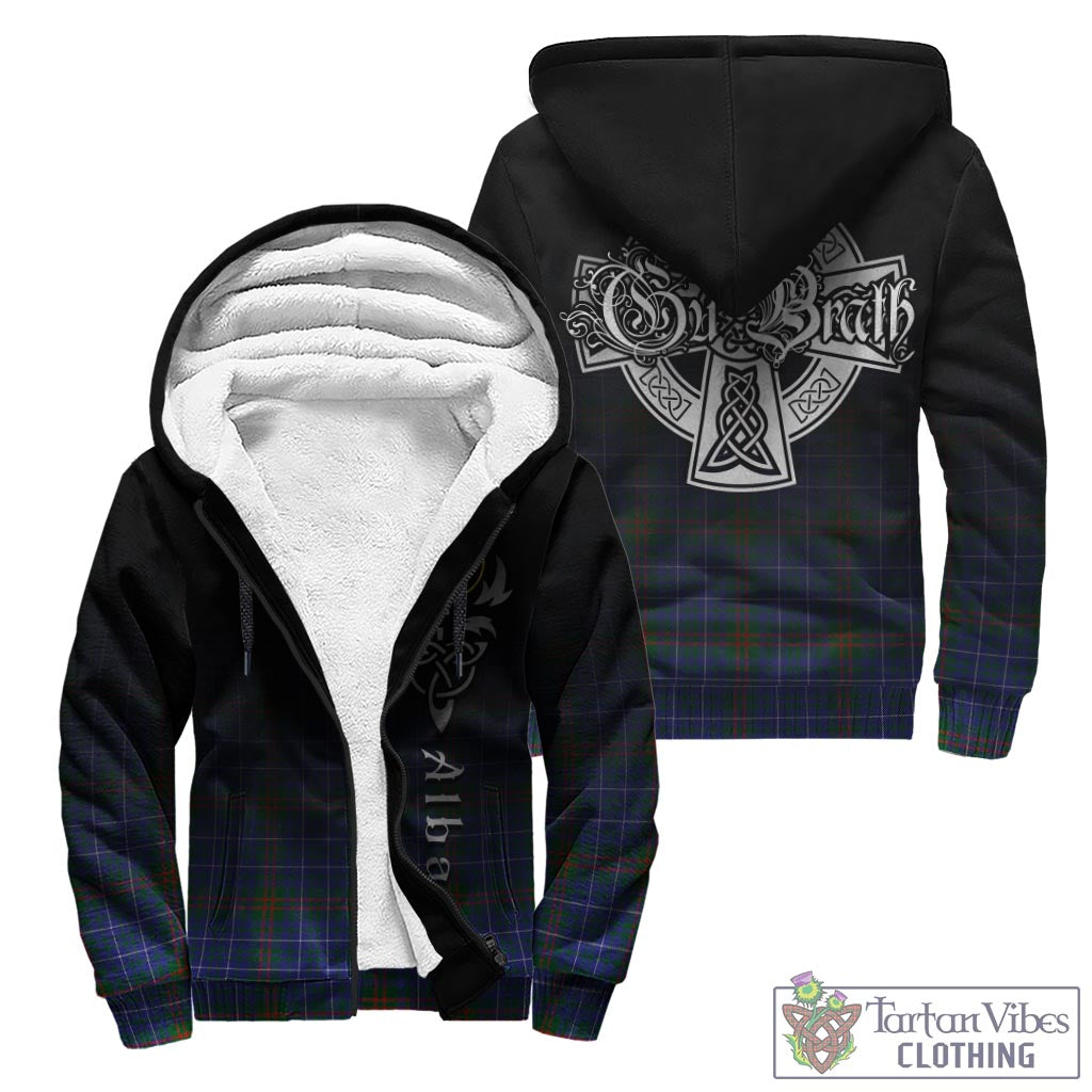 Tartan Vibes Clothing Edmonstone Tartan Sherpa Hoodie Featuring Alba Gu Brath Family Crest Celtic Inspired