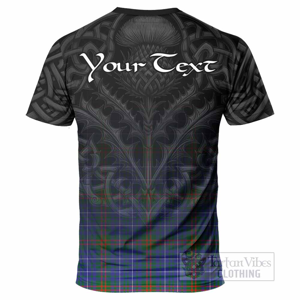 Tartan Vibes Clothing Edmonstone Tartan T-Shirt with Family Crest Celtic Thistle Vibes