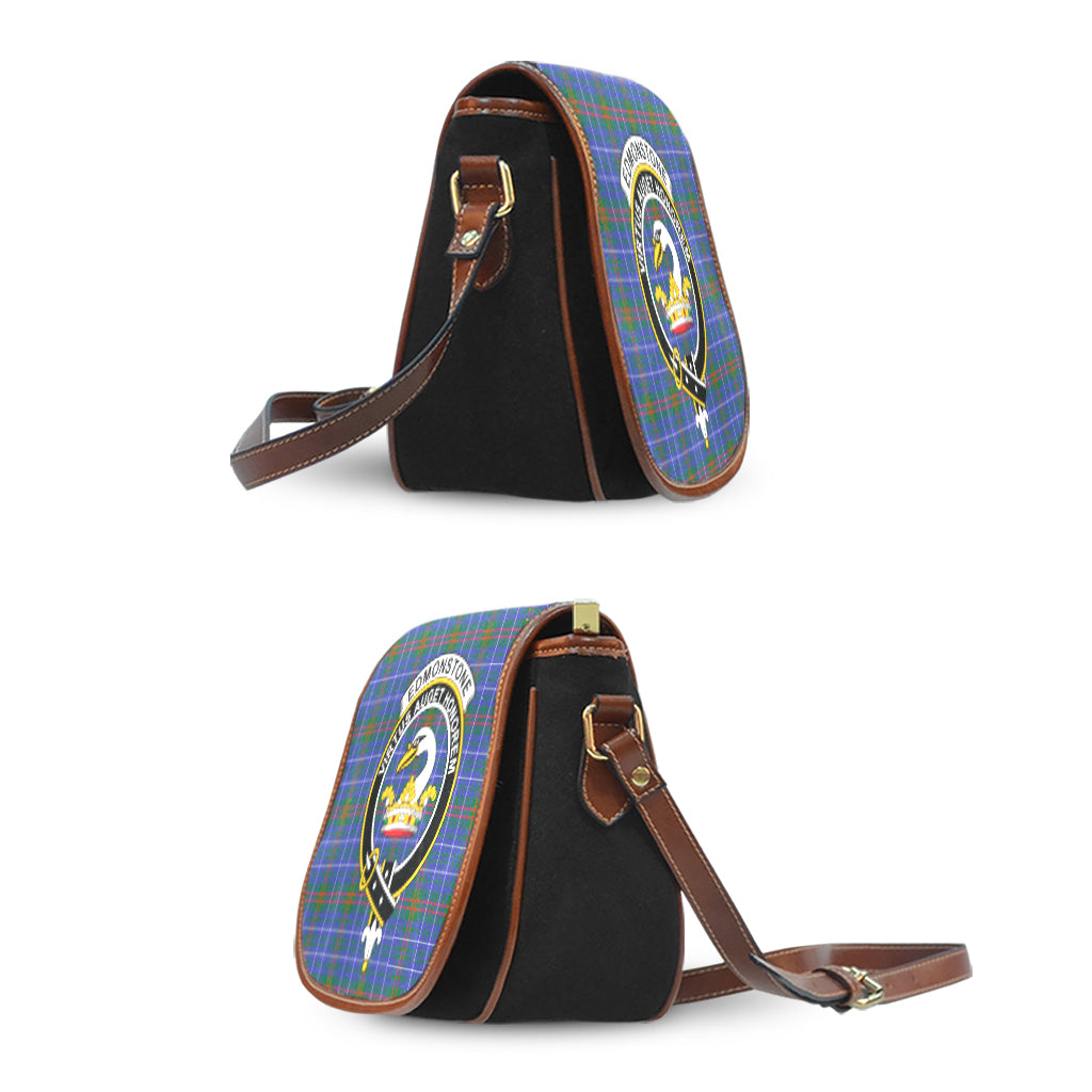 Edmonstone Tartan Saddle Bag with Family Crest - Tartan Vibes Clothing