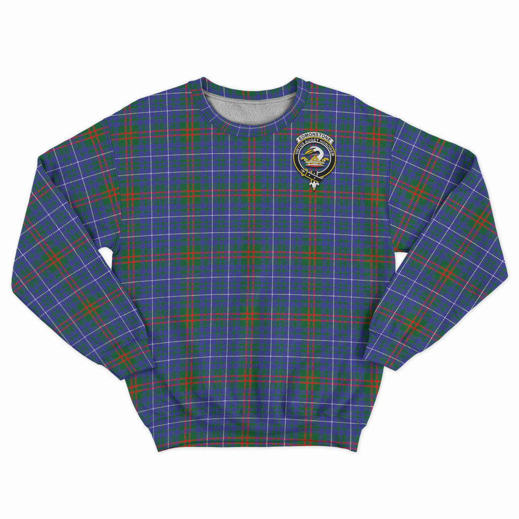 Edmonstone Tartan Sweatshirt with Family Crest - Tartan Vibes Clothing