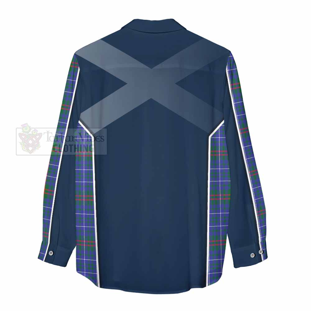 Tartan Vibes Clothing Edmonstone Tartan Women's Casual Shirt with Family Crest and Lion Rampant Vibes Sport Style