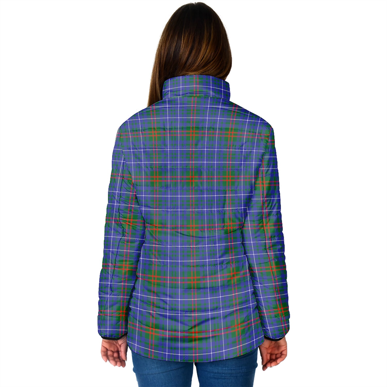 Edmonstone Tartan Padded Jacket with Family Crest - Tartan Vibes Clothing