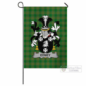 Edney Irish Clan Tartan Flag with Coat of Arms