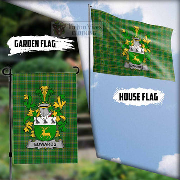 Edwards Irish Clan Tartan Flag with Coat of Arms