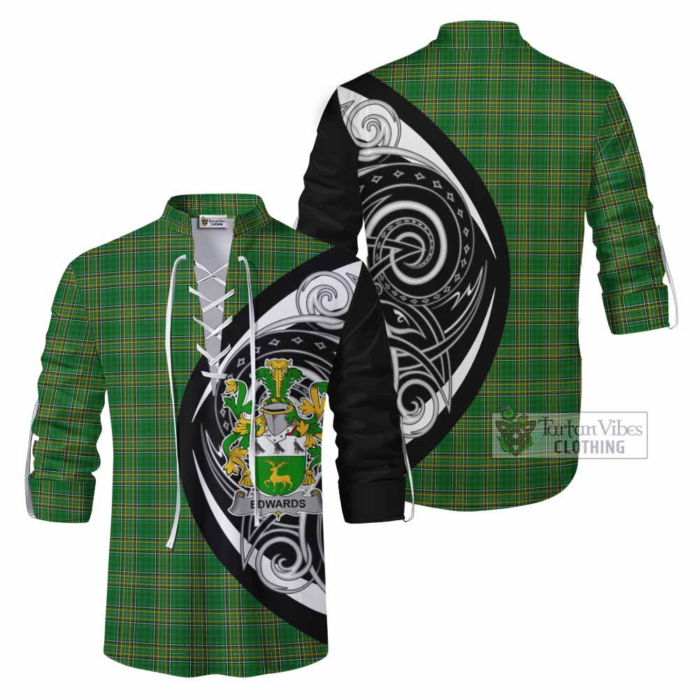 Edwards Irish Clan Ghillie Kilt Shirt Celtic Circle Style - Tartan Vibes Clothing