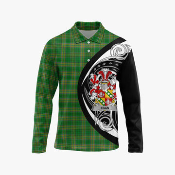 Egan Irish Clan Long Sleeve Polo Shirt Celtic Circle Style Unisex - Tartan Vibes Clothing