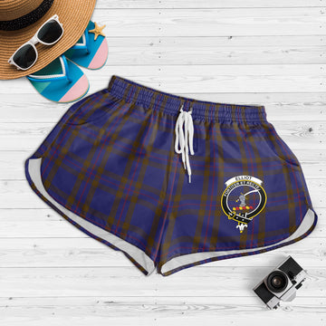 Elliot Tartan Womens Shorts with Family Crest