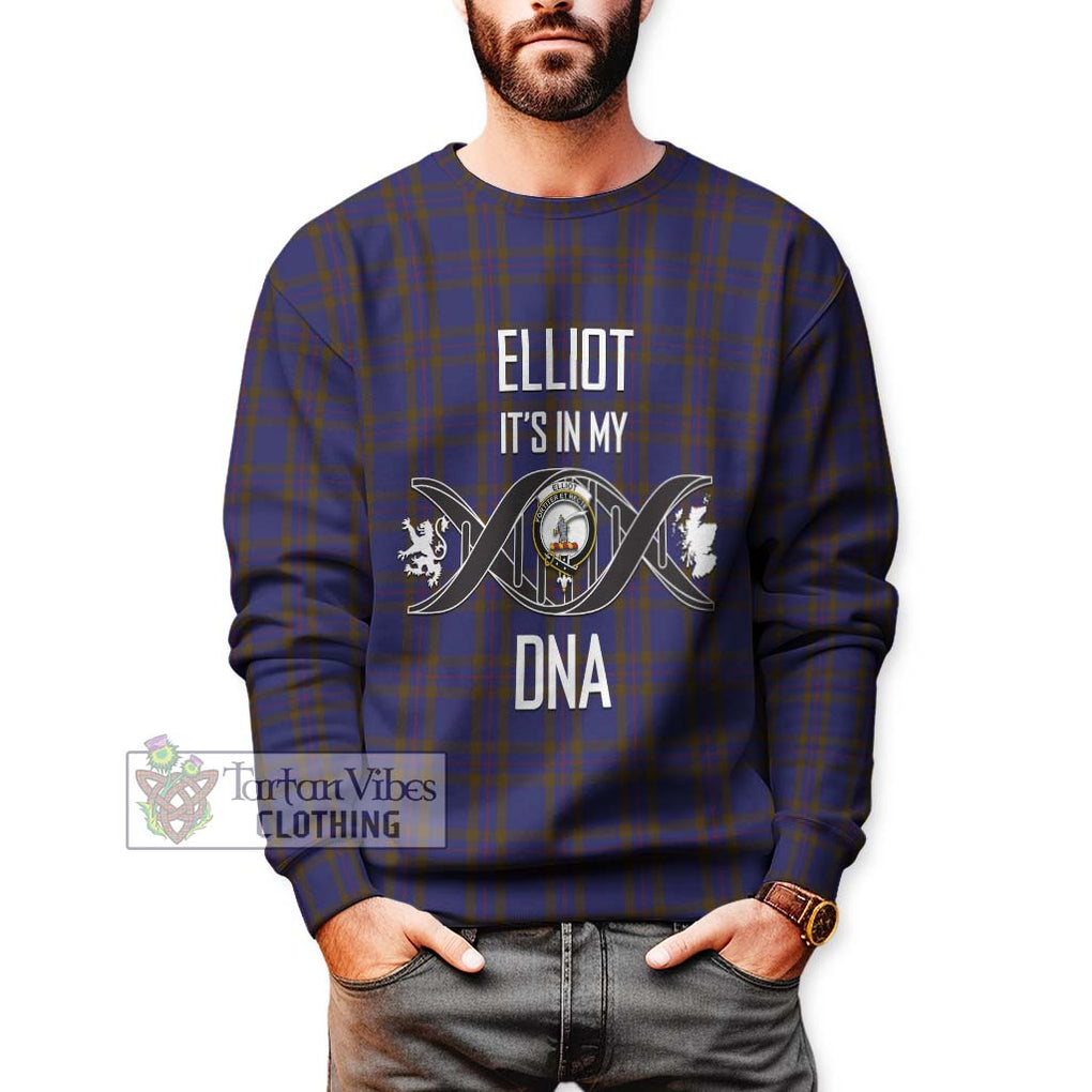 Elliot Tartan Sweatshirt with Family Crest DNA In Me Style Unisex - Tartanvibesclothing Shop