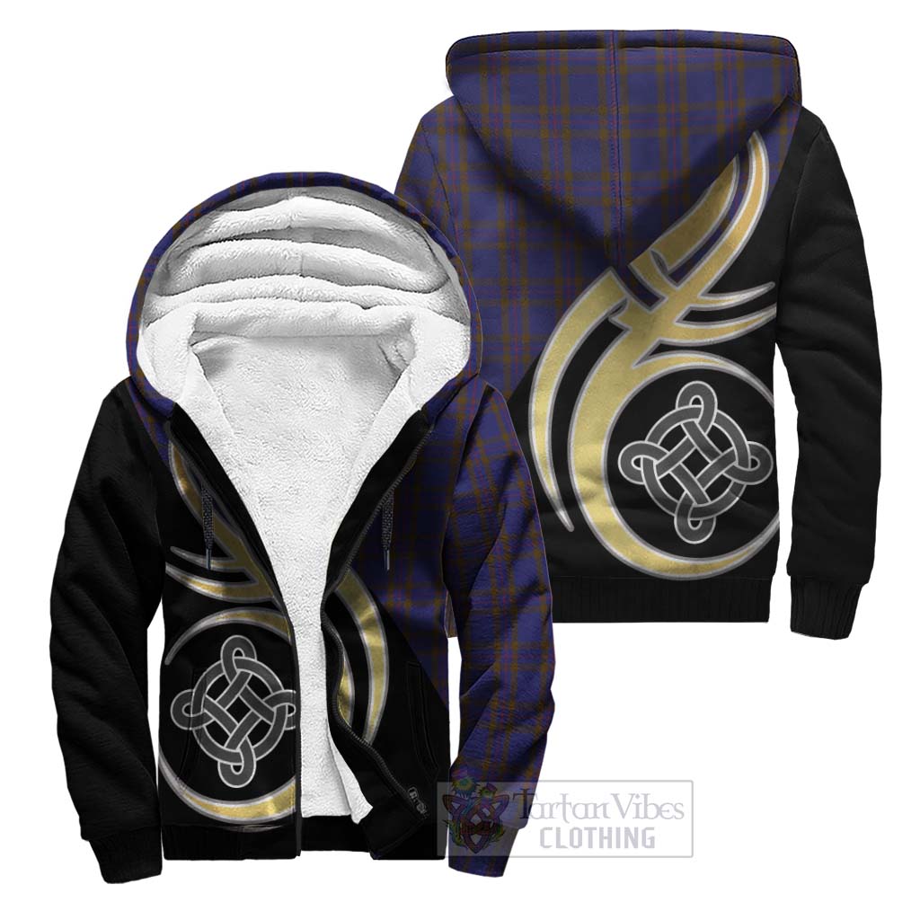 Elliot Tartan Sherpa Hoodie with Family Crest and Celtic Symbol Style Unisex S - Tartan Vibes Clothing