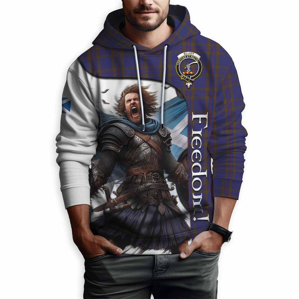 Tartan Vibes Clothing Elliot Crest Tartan Hoodie Inspired by the Freedom of Scottish Warrior