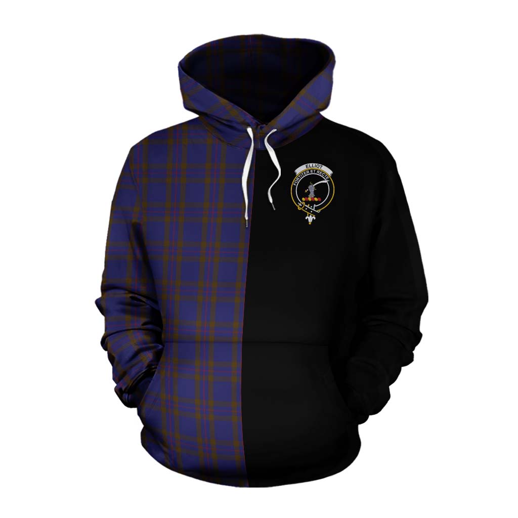 Tartan Vibes Clothing Elliot Tartan Cotton Hoodie with Family Crest and Half Of Me Style