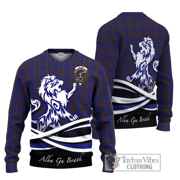 Elliot Tartan Ugly Sweater with Alba Gu Brath Regal Lion Emblem