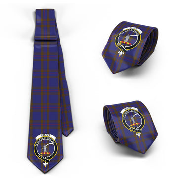 Elliot Tartan Classic Necktie with Family Crest