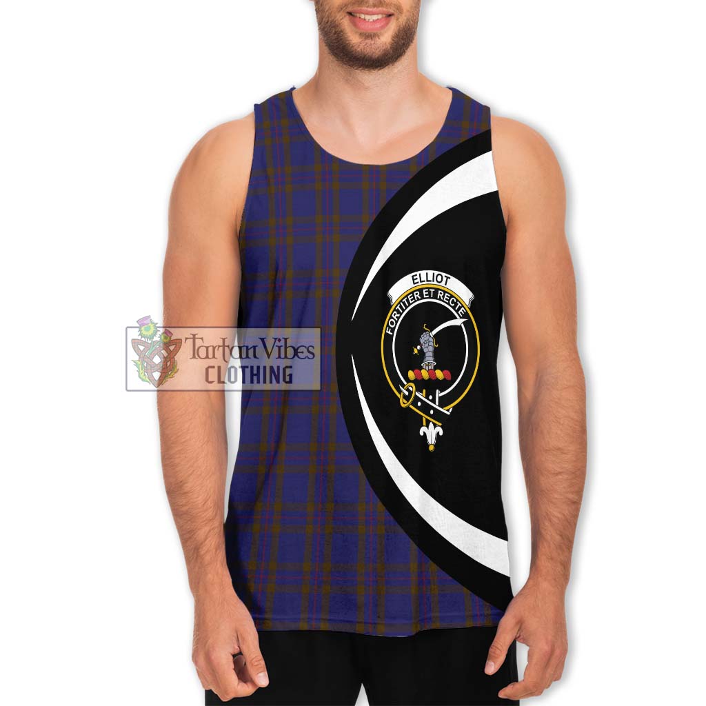 Elliot Tartan Men's Tank Top with Family Crest Circle Style Men - Tartan Vibes Clothing