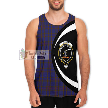 Elliot Tartan Men's Tank Top with Family Crest Circle Style