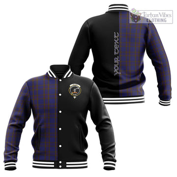 Elliot Tartan Baseball Jacket with Family Crest and Half Of Me Style