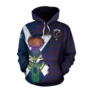 Elliot Tartan Family Crest Cotton Hoodie Scottish Thistle Celtic Inspired Pullover Hoodie XS - Tartan Vibes Clothing