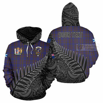 Elliot Crest Tartan Hoodie with New Zealand Silver Fern Half Style