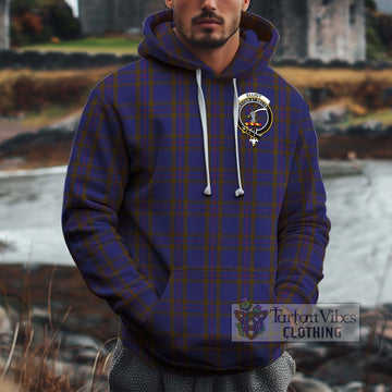 Elliot Tartan Cotton Hoodie with Family Crest