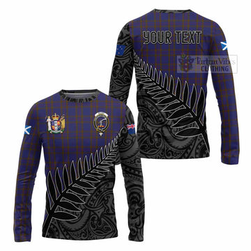 Elliot Crest Tartan Long Sleeve T-Shirt with New Zealand Silver Fern Half Style