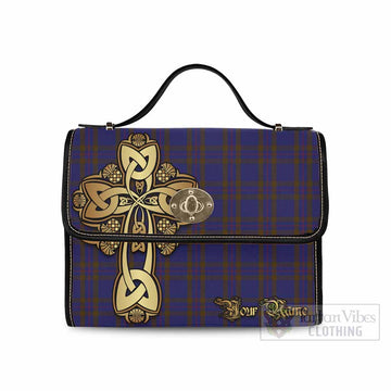 Elliot Tartan Waterproof Canvas Bag Golden Thistle Celtic Cross Style