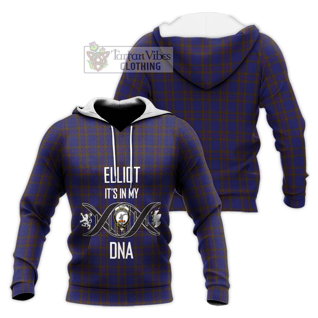 Elliot Tartan Knitted Hoodie with Family Crest DNA In Me Style Unisex Knitted Pullover Hoodie - Tartanvibesclothing Shop