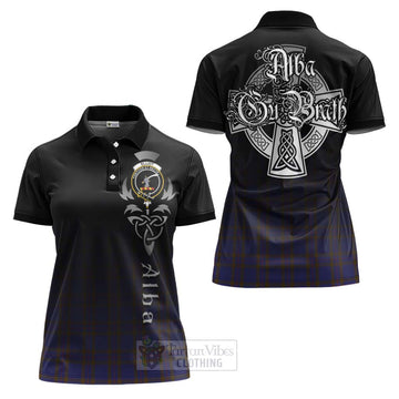 Elliot Tartan Women's Polo Shirt Featuring Alba Gu Brath Family Crest Celtic Inspired