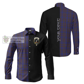 Elliot Tartan Long Sleeve Button Shirt with Family Crest and Half Of Me Style