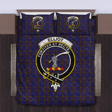 Elliot Tartan Quilt Bed Set with Family Crest