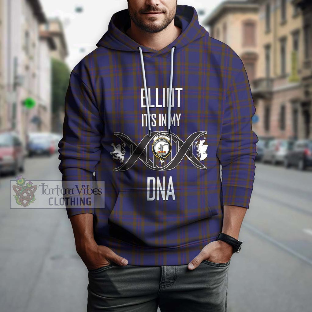 Elliot Tartan Hoodie with Family Crest DNA In Me Style Pullover Hoodie - Tartanvibesclothing Shop