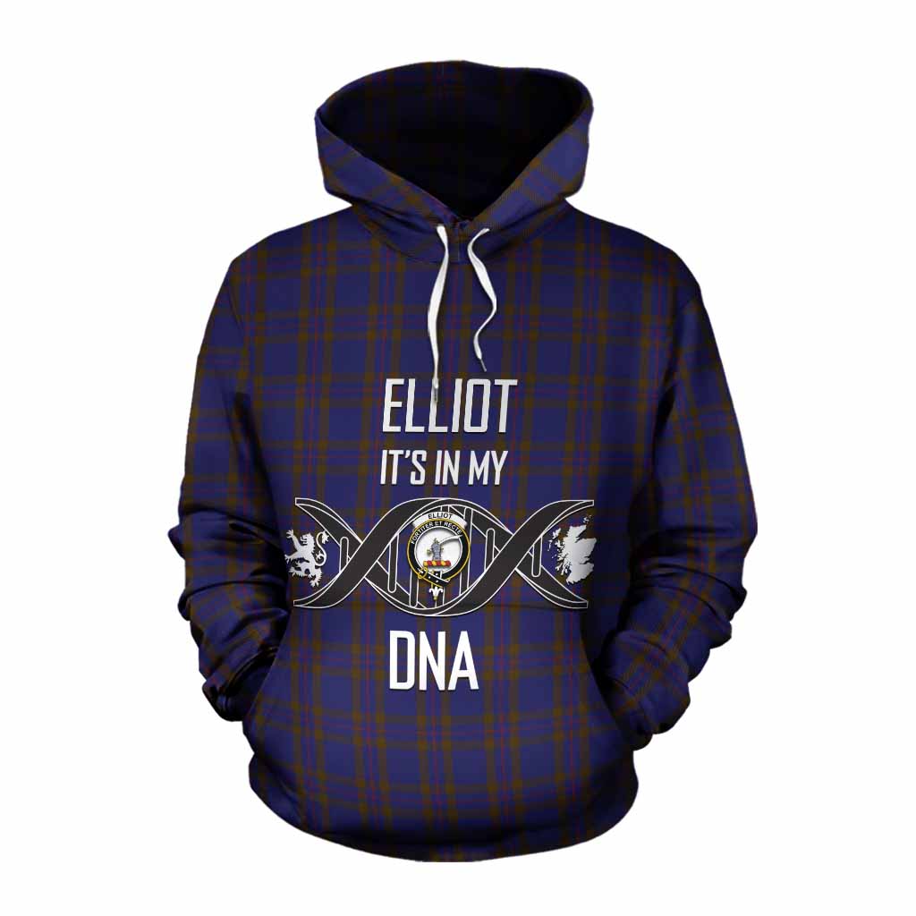 Tartan Vibes Clothing Elliot Tartan Cotton Hoodie with Family Crest DNA In Me Style