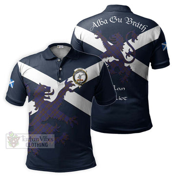 Elliot Tartan Lion Rampant Polo Shirt Proudly Display Your Heritage with Alba Gu Brath and Clan Name