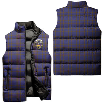 Elliot Tartan Sleeveless Puffer Jacket with Family Crest