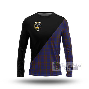 Elliot Tartan Long Sleeve T-Shirt with Family Crest and Military Logo Style